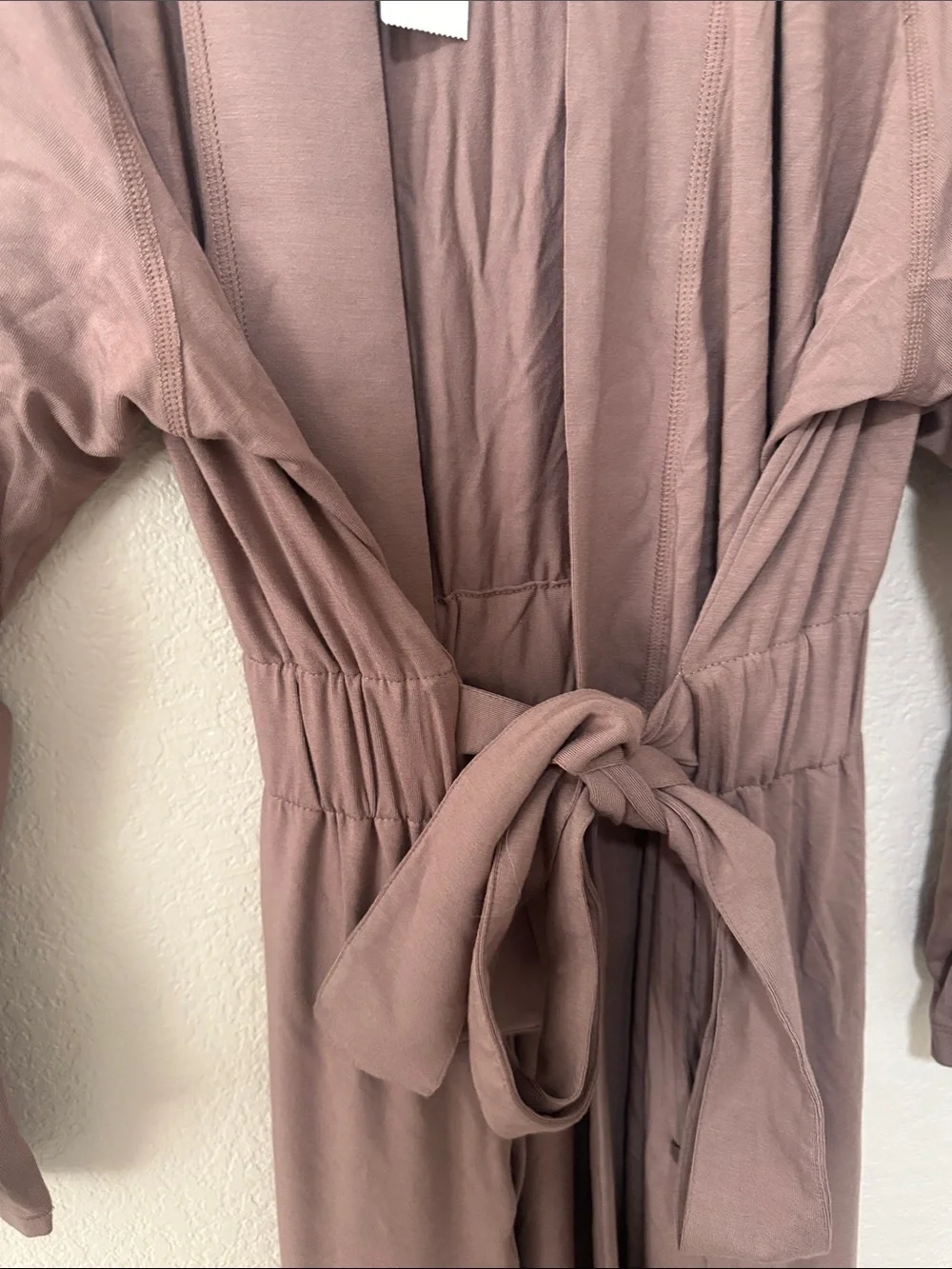 UGG Women's Long Tie-Waist Lounge Robe in Mauve Taupe
